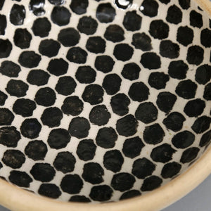 Terrafirma Dessert Bowl / Dot / Black