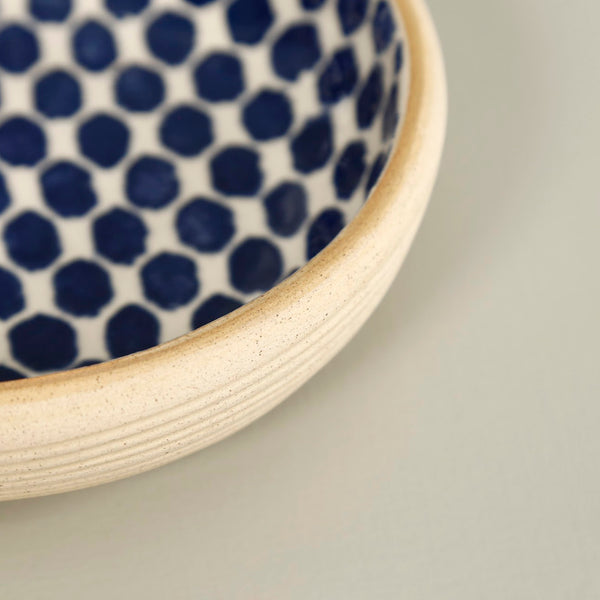 Terrafirma Dessert Bowl / Dot / Cobalt