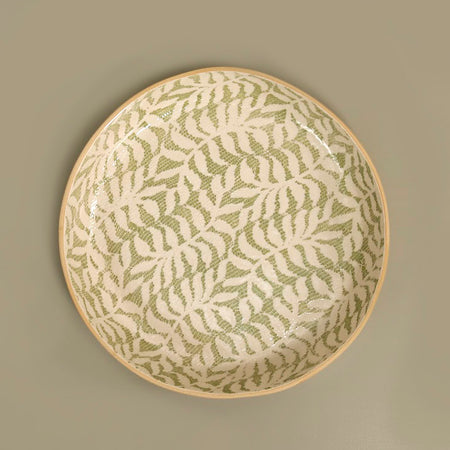 Terrafirma Large Round Cocktail Platter / Fern / Citrus