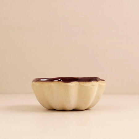 Terrafirma Mini Scallop Bowl / Bordeaux