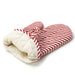 Terry Lined Cotton Oven Mitt / Metro Stripe Cherry