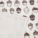 Hand Printed Tea Towel / Acorns