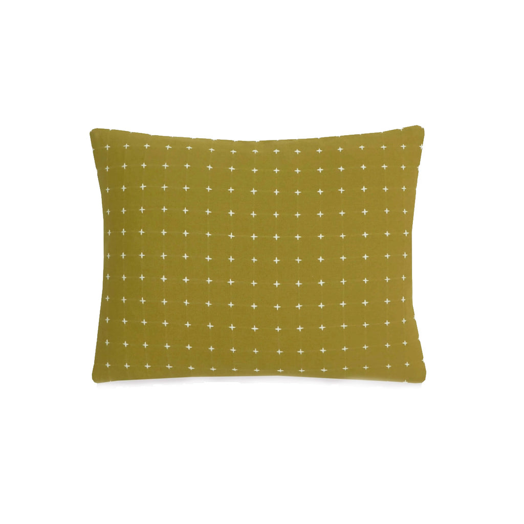 Tiny Cross-Stitch Pillow / Moss