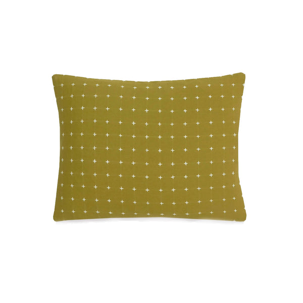 Tiny Cross-Stitch Pillow / Moss