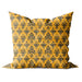 Toti Block Print Linen Pillow / Mustard & Black