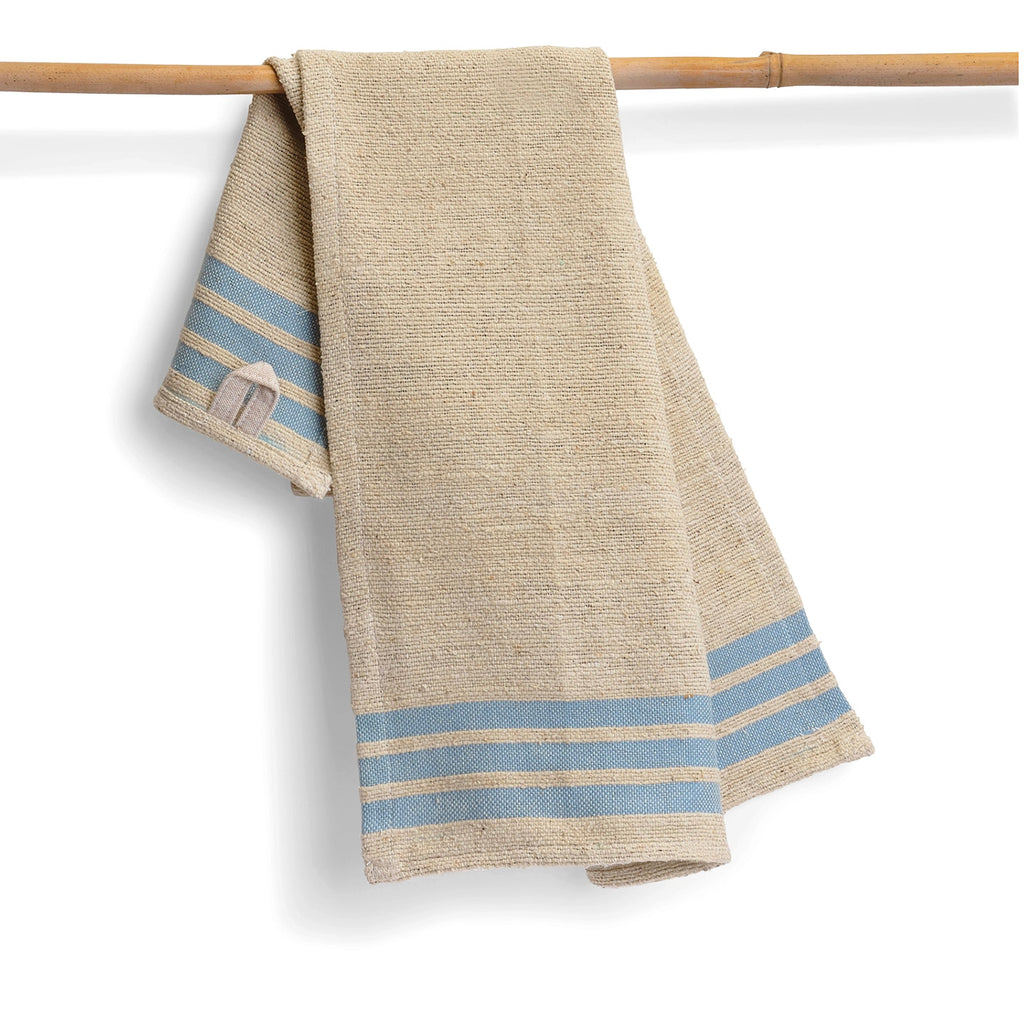 Triple Stripe Tea Towel / Soft Blue