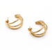 Triple Loop Hoop Earring / Gold Plate