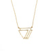 Brass Triple Triangle Necklace