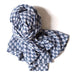 Block Print Cotton Scarf / Tula Dark Sea