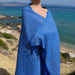 Turkish Cotton Bath Towel / Blue & Light Blue