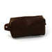 Vegan Leather Toiletry Bag / Chocolate