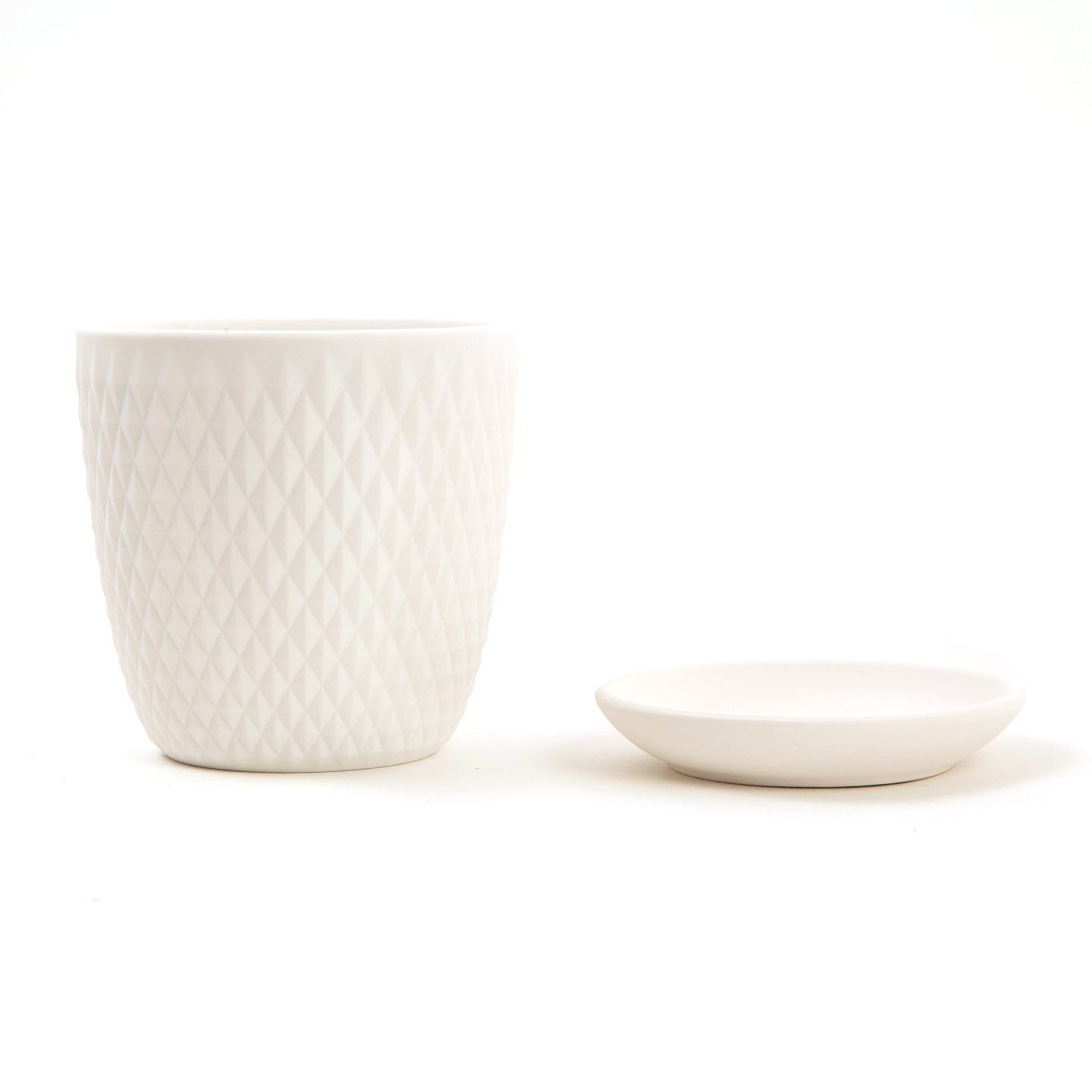 planter saucer white Virago Pot & Saucer / White Lattice + sett – One Mercantile / Sett
