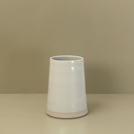 W/R/F Thrown Ceramic Vases / White