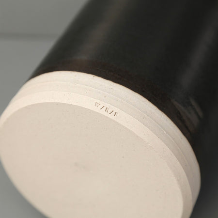 W/R/F Thrown Ceramic Vase / Large / Black
