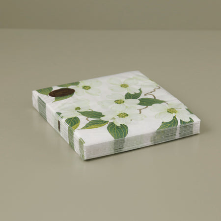 Caspari Paper Luncheon Napkins / White Blossom