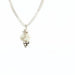White Sapphire Bead Lotus Earrings / Sterling