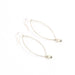 White Sapphire Bead Lotus Earrings / Sterling