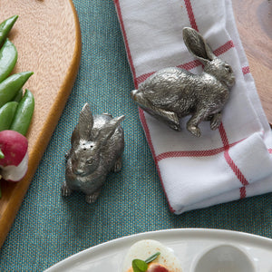 Pewter Salt & Pepper Shakers / Wild Hare