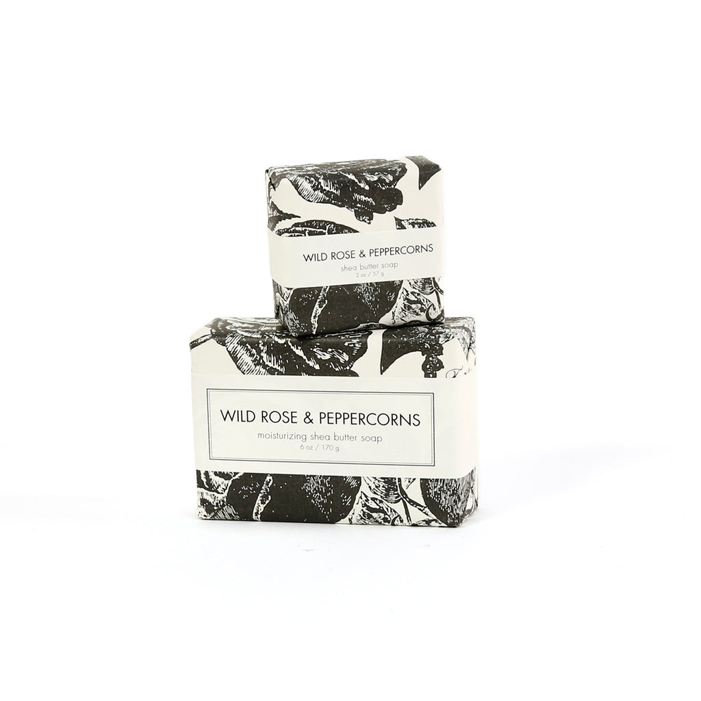 Shea Butter Soap Bar / Wild Rose & Peppercorn