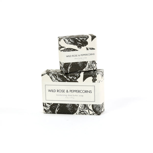 Shea Butter Soap Bar / Wild Rose & Peppercorn