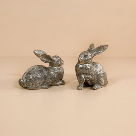 Pewter Salt & Pepper Shakers / Wild Hare