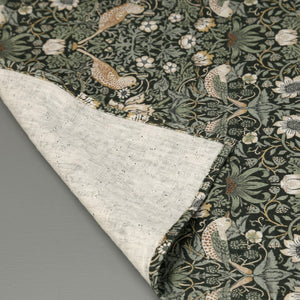 William Morris Linen Table Runners / Strawberry Thief Green
