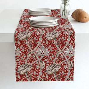 William Morris Linen Table Runners / Windrush Red