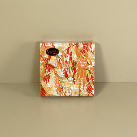 Caspari Paper Cocktail Napkins / Willows Coral