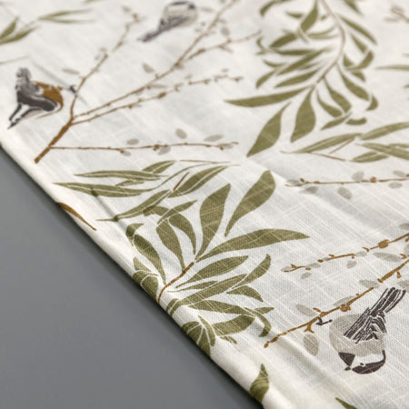 Willow Thicket & Birds Table Runner / 16" x 98"