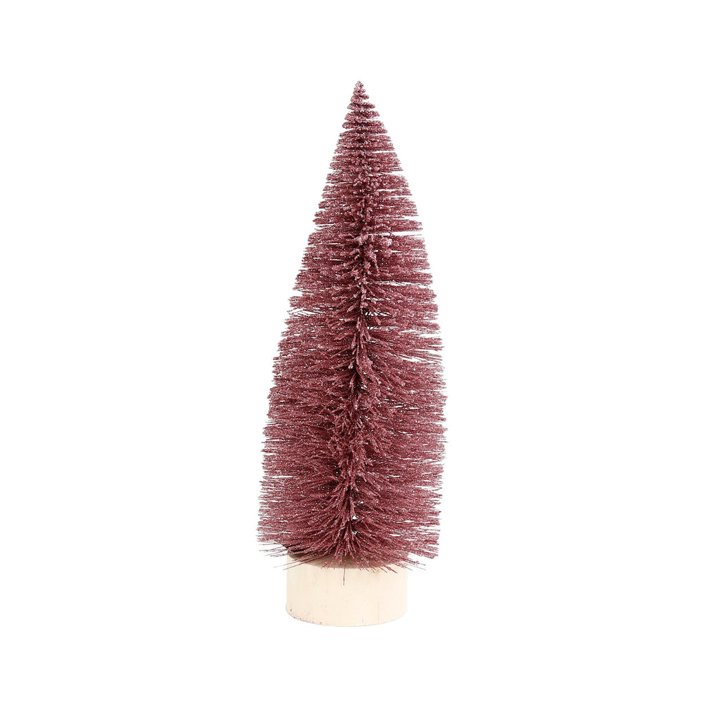 Wine Glitter Bottle Brush Tree / Large 14"