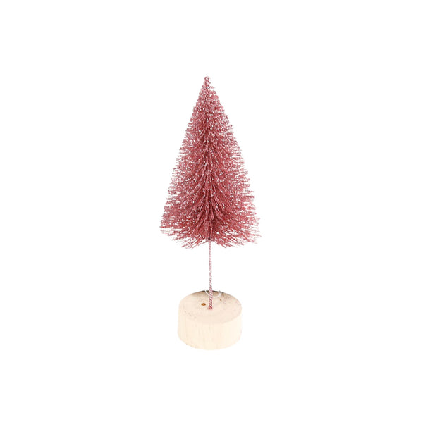 Wine Glitter Bottle Brush Tree / Medium