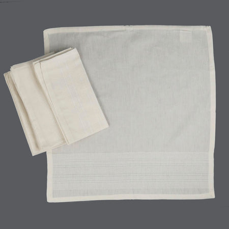 Woven Cotton Napkin 4pc Set / Estela White