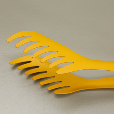Stainless Steel Serving Tongs/ Yellow