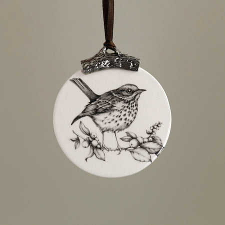 Laura Zindel Ornament / Hermit Thrush