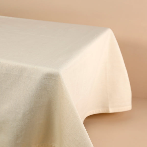 Solid Color Cotton Tablecloths / Ecru