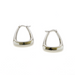 Triangle Hoop Earrings / Medium / Silver