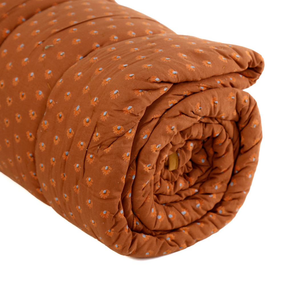 Block Print Quilt / Aja Terracotta