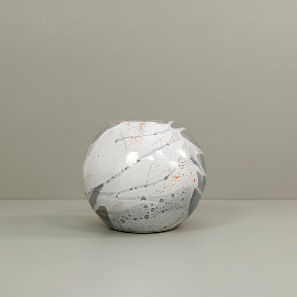 Medium Sphere Vase / Marble Grey