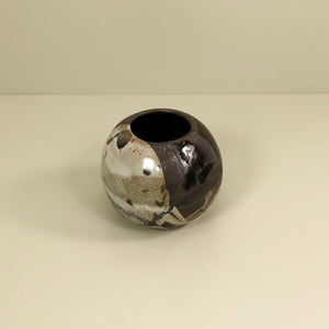 Small Sphere Vase / Marble Charcoal