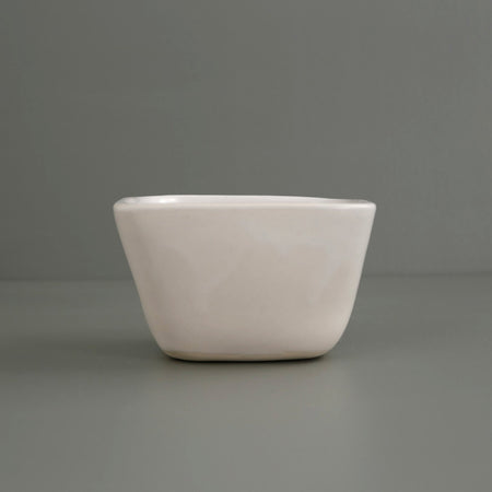 4" Square Bowl / White Duo