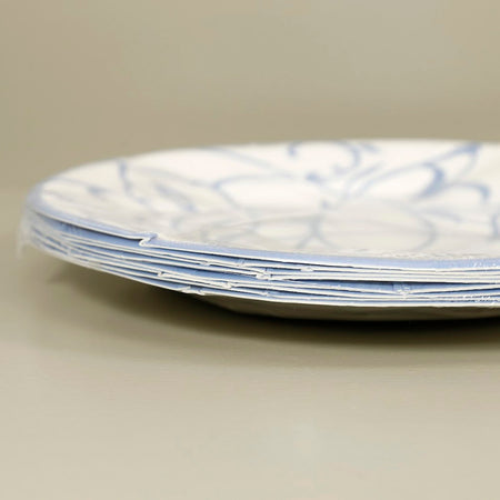 Caspari Paper Dinner Plates / Algarve Blue