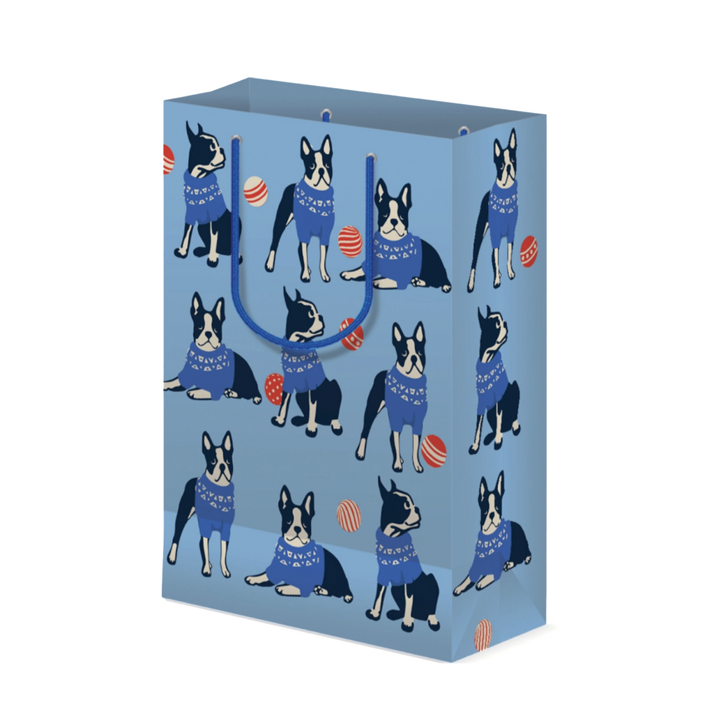Designer Gift Bag / Terriers in Sweaters