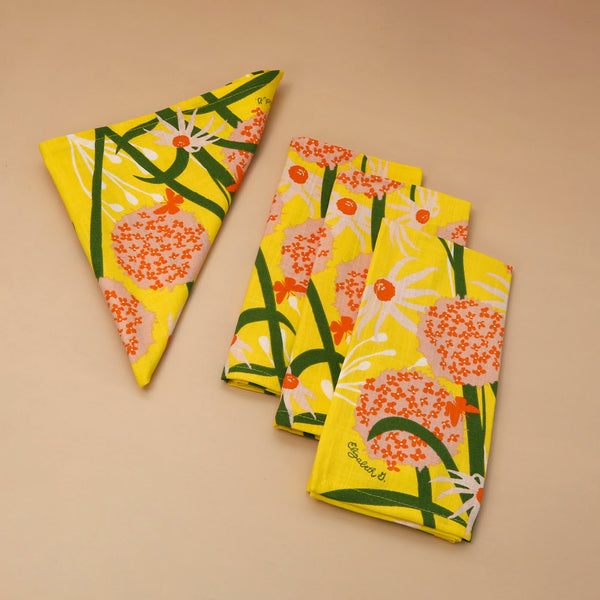 Elizabeth Grubaugh 4pc Napkin Set / Allium