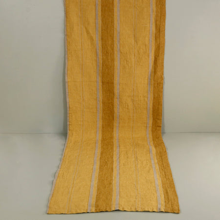 Amber Stripes Linen Table Runner