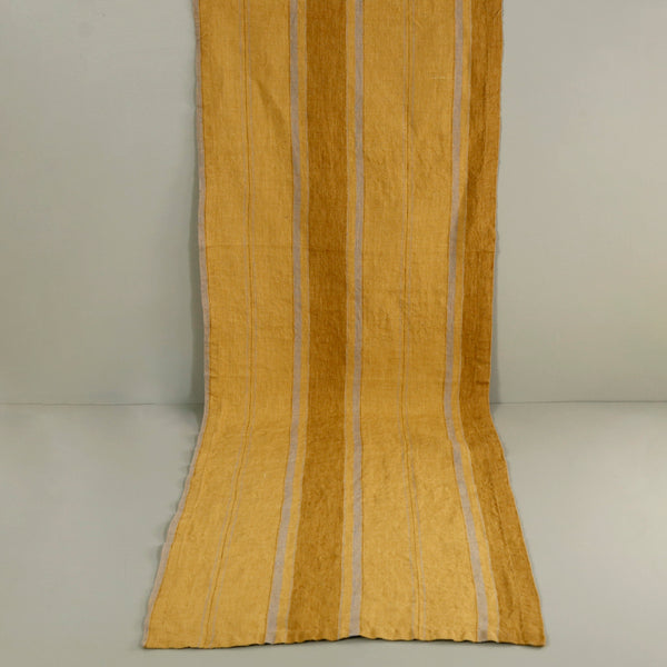 Amber Stripes Linen Table Runner