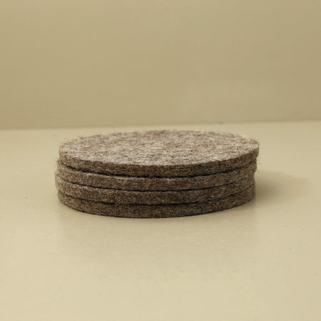 Graf Lantz Round Coaster 4pc Pack / Ash Brown