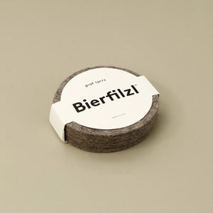 Graf Lantz Round Coaster 4pc Pack / Ash Brown