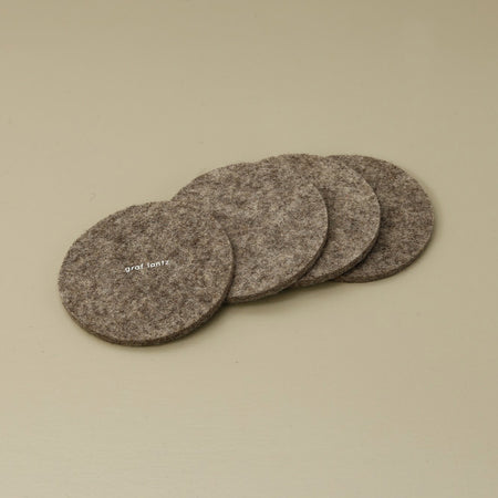 Graf Lantz Round Coaster 4pc Pack / Ash Brown