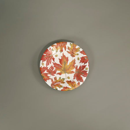 Caspari Paper Salad & Dessert Plates / Autumn Hues White