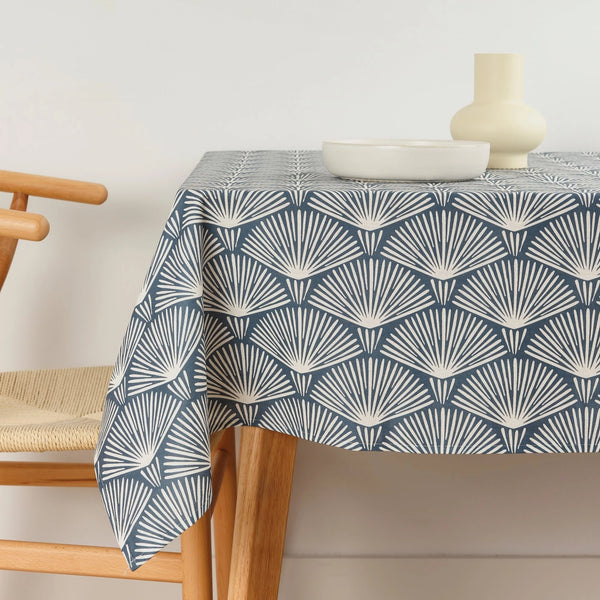 Resin Tablecloth / Fans Blue
